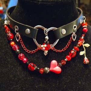 Chic Ladybug, Heart Charm Necklace